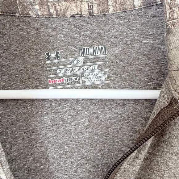 Under Armour Heathered Brown Quarter-Zip Pullover - Picture 2 of 2